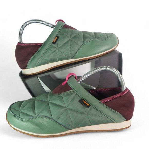 Teva Shoes - Teva Ember Moc Slip-on Comfort Shoes "Helix Green" 1103202Y Youth 6 Women's 8
